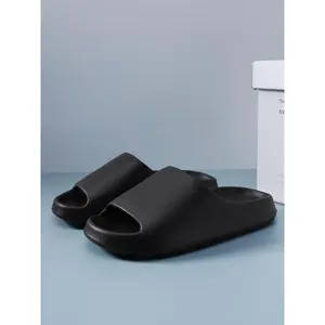 Men's Casual Plain Color Slides, Comfortable Breathable Non-slip Slippers, Summer Casual Comfortable Home Slippers for Indoor & Outdoor Wear, Boy