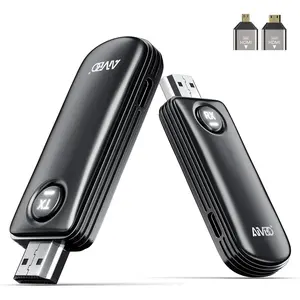 2026 HDMI Transmitter and Receiver 4K Decoding & 1080P 60Hz with 165ft/50m Long Range for Large Rooms, 5GHz  HDMI Display Adapter Video Audio Sync from Laptop PC TV Box to TV Projector