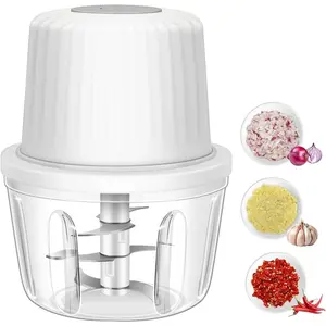 Electric Garlic Chopper-6 Blades Mini Vegetable Chopper, USB Portable Veggie, Garlic Mincer, Onion Chopper, Food Processor for Ginger, Chili, Fruit, Meat