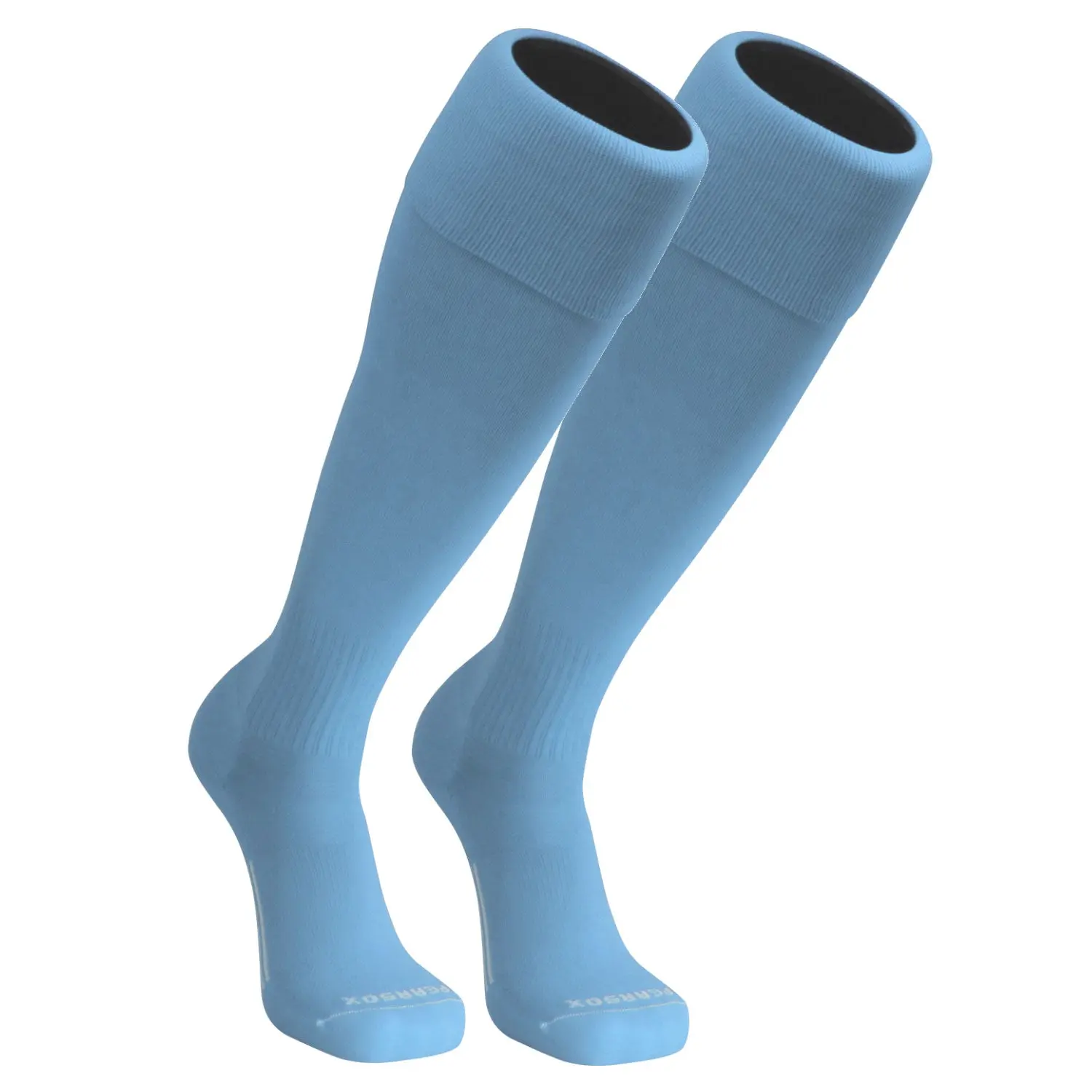 PEAR SOX Euro Solid Knee High Soccer Socks with Arch and Ankle Support (Sky Blue)