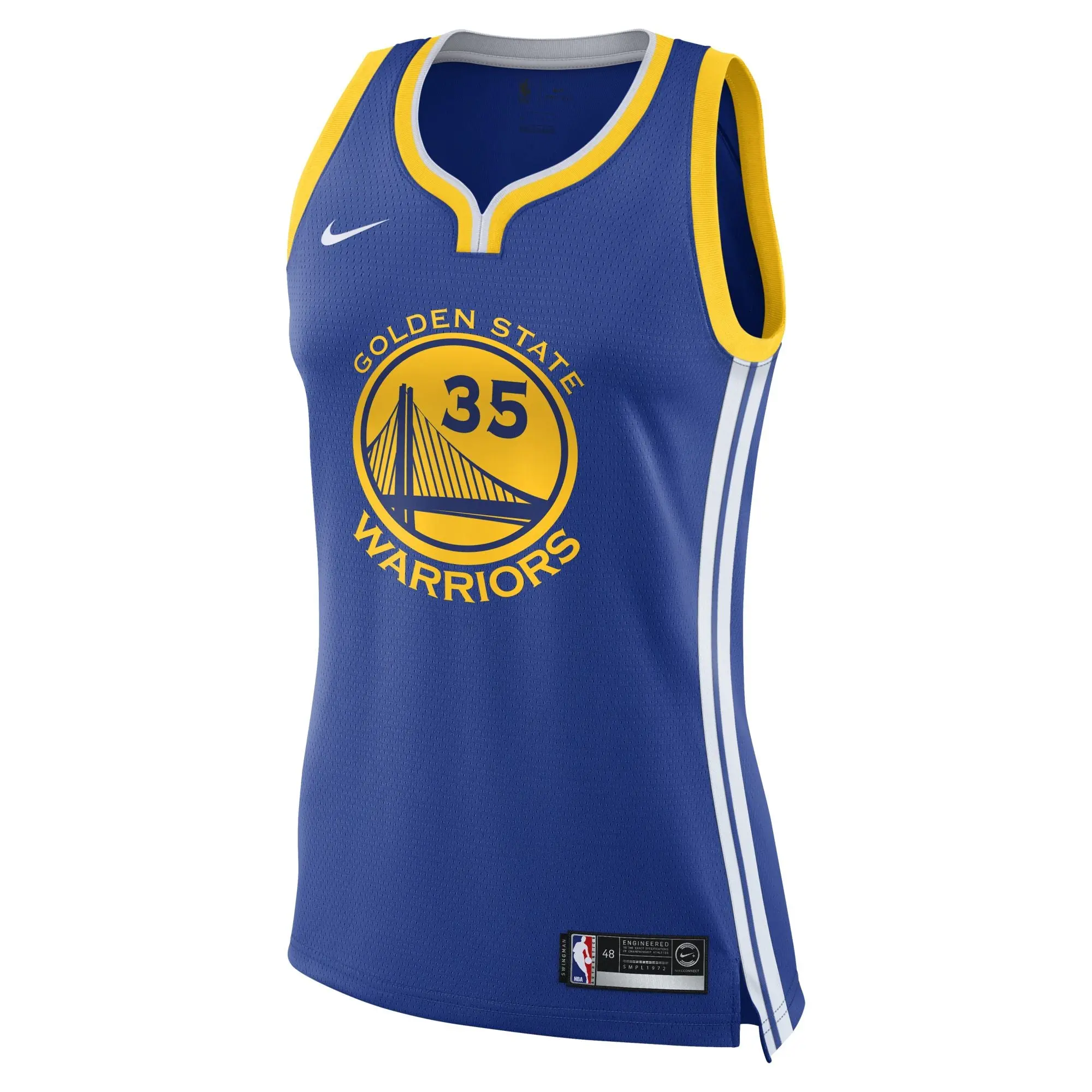 [867034-496] Womens Nike NBA GS Warriors Away Icon Swingman Jersey - Durant