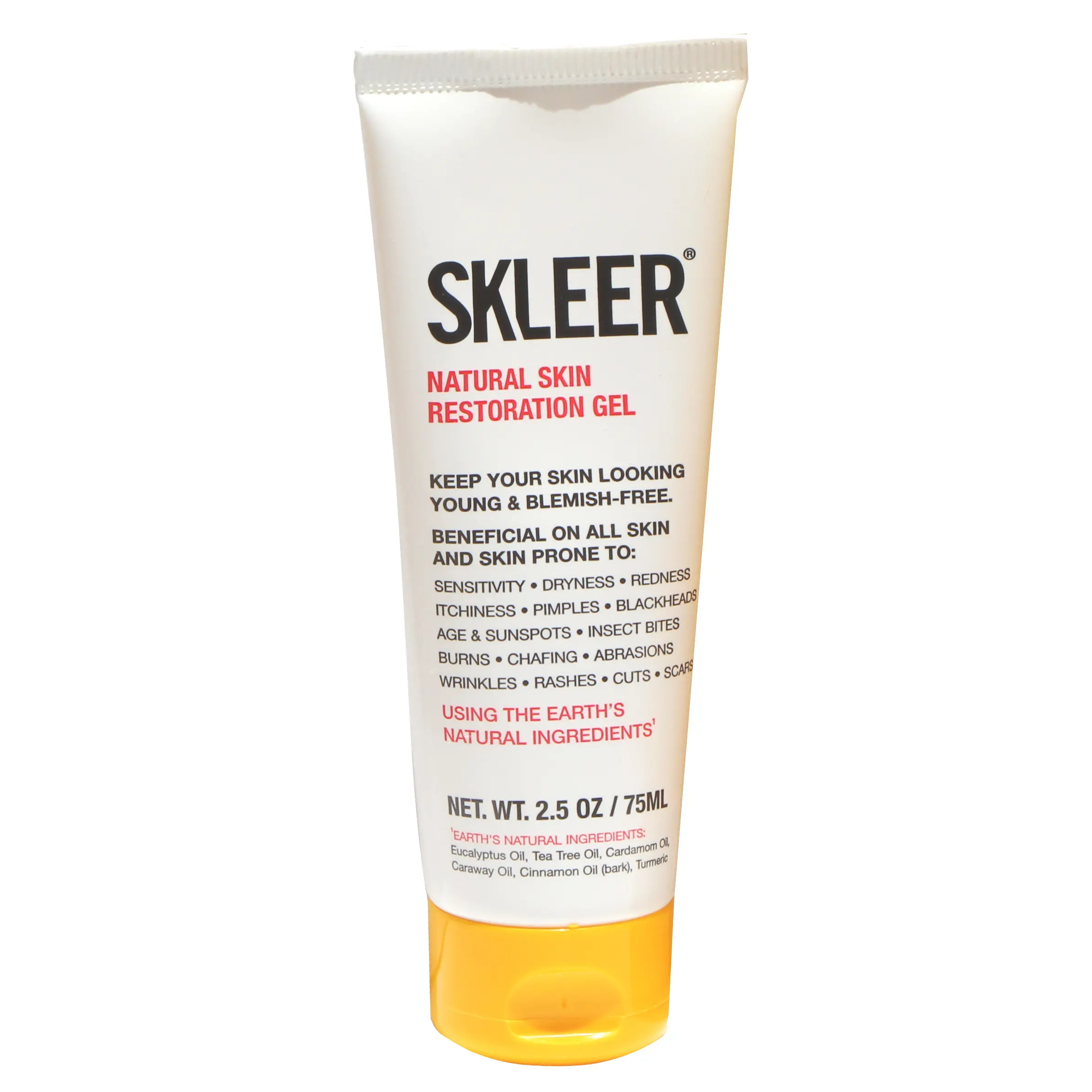SKLEER Natural Skin Restoration Gel - 2.5oz / 75ml
