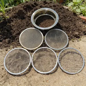 5pcs/1set Soil Sifter Set with 5 Interchangeable Mesh for Garden & Bonsai