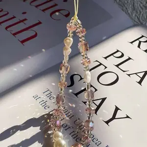 Crystal Phone Lanyard, Anti-Loss Phone Case Accessory, Portable Phone Strap Chain, Essential Mobile Accessories, Phone Charm, Phone Wrist Strap