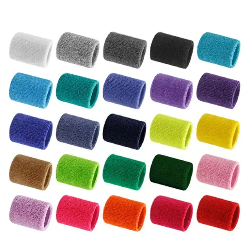 Customizable Sweat-Absorbing Cotton Wristband – Breathable Knitted & Embroidered – Ideal for Sports, Fitness, Badminton, and Running