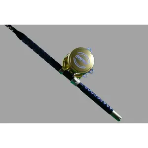 50 Wide 2 speed Reel on a Blue Marlin Tournament Edition Straight Rod