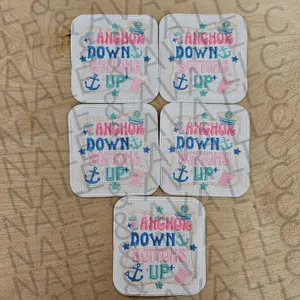 Anchor Down Bottoms Up Hat  Patch (1 Patch)