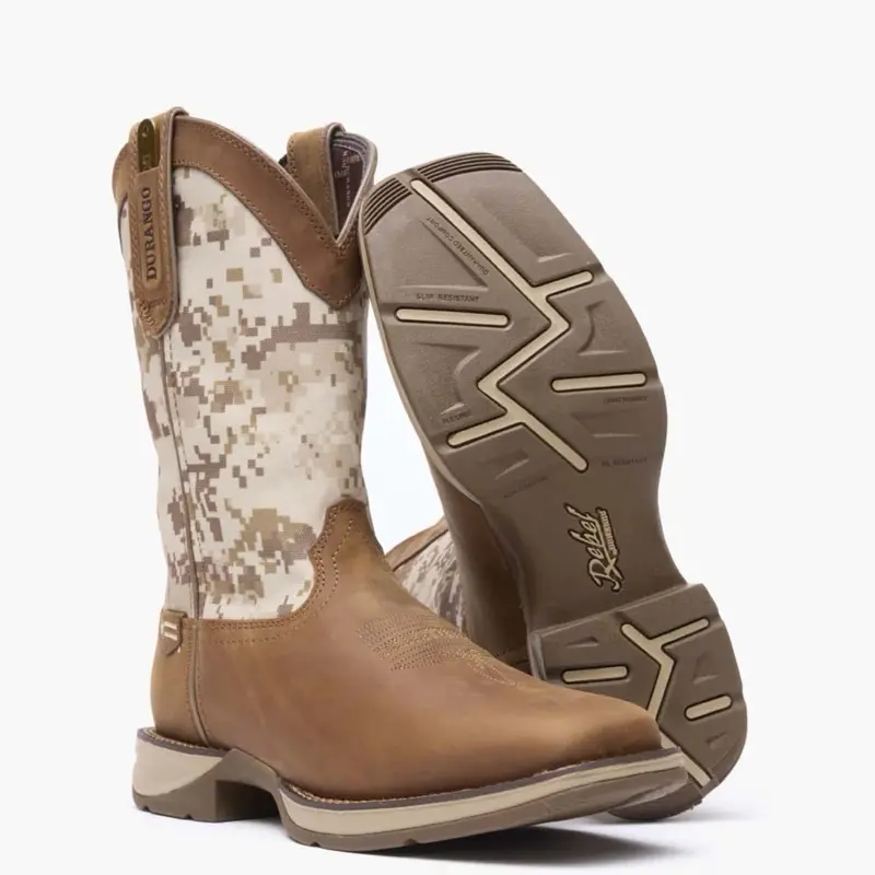 REBEL BY DURANGO DESERT CAMO PULL-ON WESTERN BOOT
