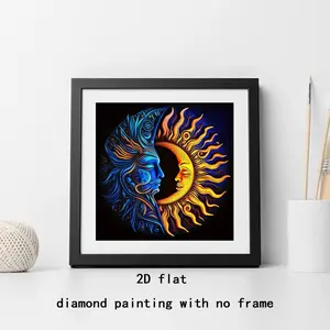 Full Drill Fantasy Mystical Style Moon God Diamond Painting DIY Kit, Beginner Mosaic Gem Art Decor, Creative Wall Decoration, 25x25cm Unframed