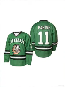Men's Hockey Jersey #11 Zach Parise, College Fighting Sioux Jersey, Full Season Sports Wear, Athletic Sportswear, Athletic T Shirt, Athletic Shirts