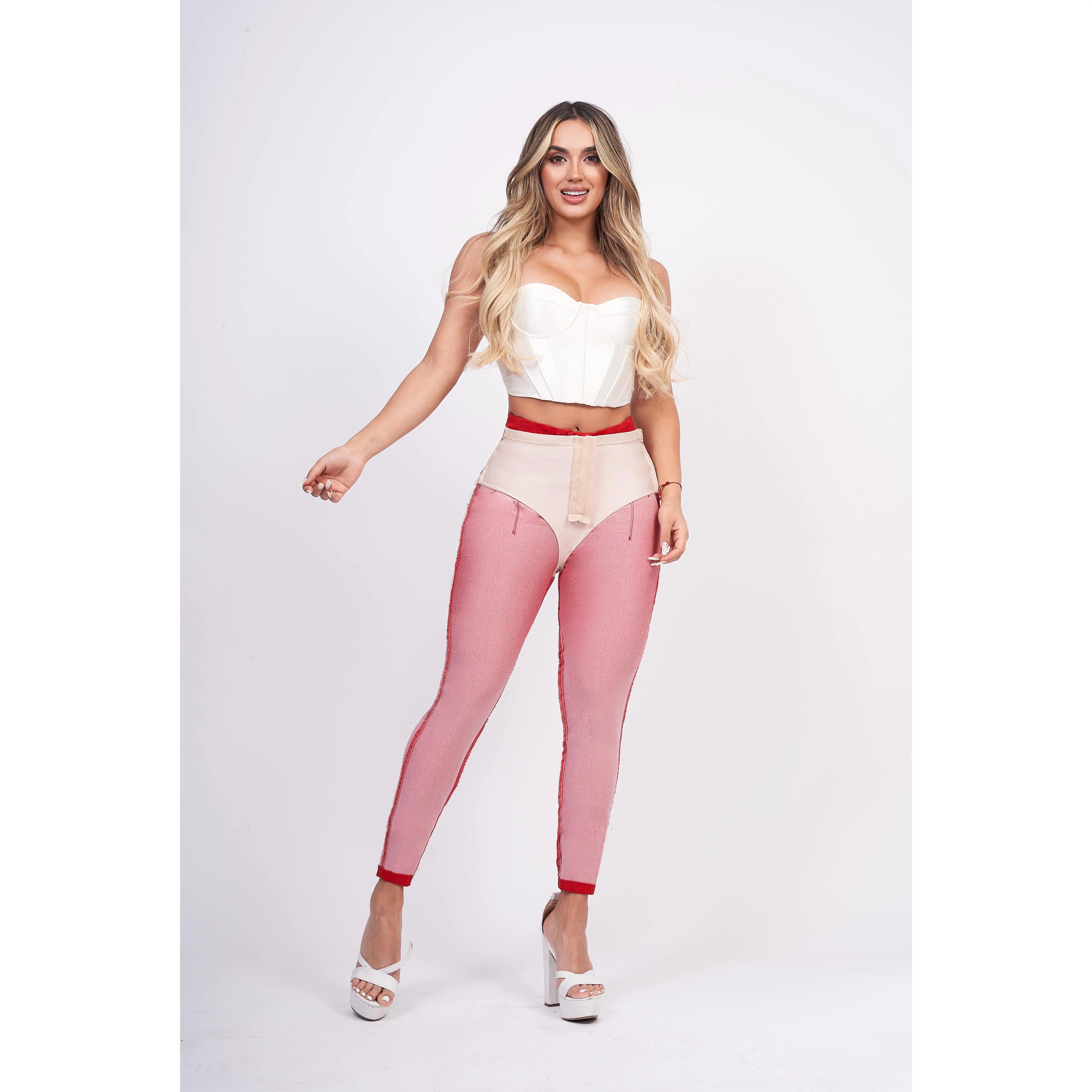Sara Colombian Jean with Internal Girdle style 180 panty & BBL 6 button design