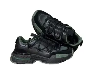 KARL LAGERFELD MENS GREEN FASHION TENNIS SHOE LF4S1055 BKGN