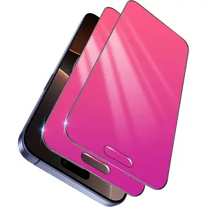 2 Pack for  16 Pro Max  Screen Protector 25? Anti-Spy Tempered Glass Gradient Colorful Anti-Peeping Anti-Bluelight Easy Installation Frame Full Coverage Anti-Scratch 6.9 inch