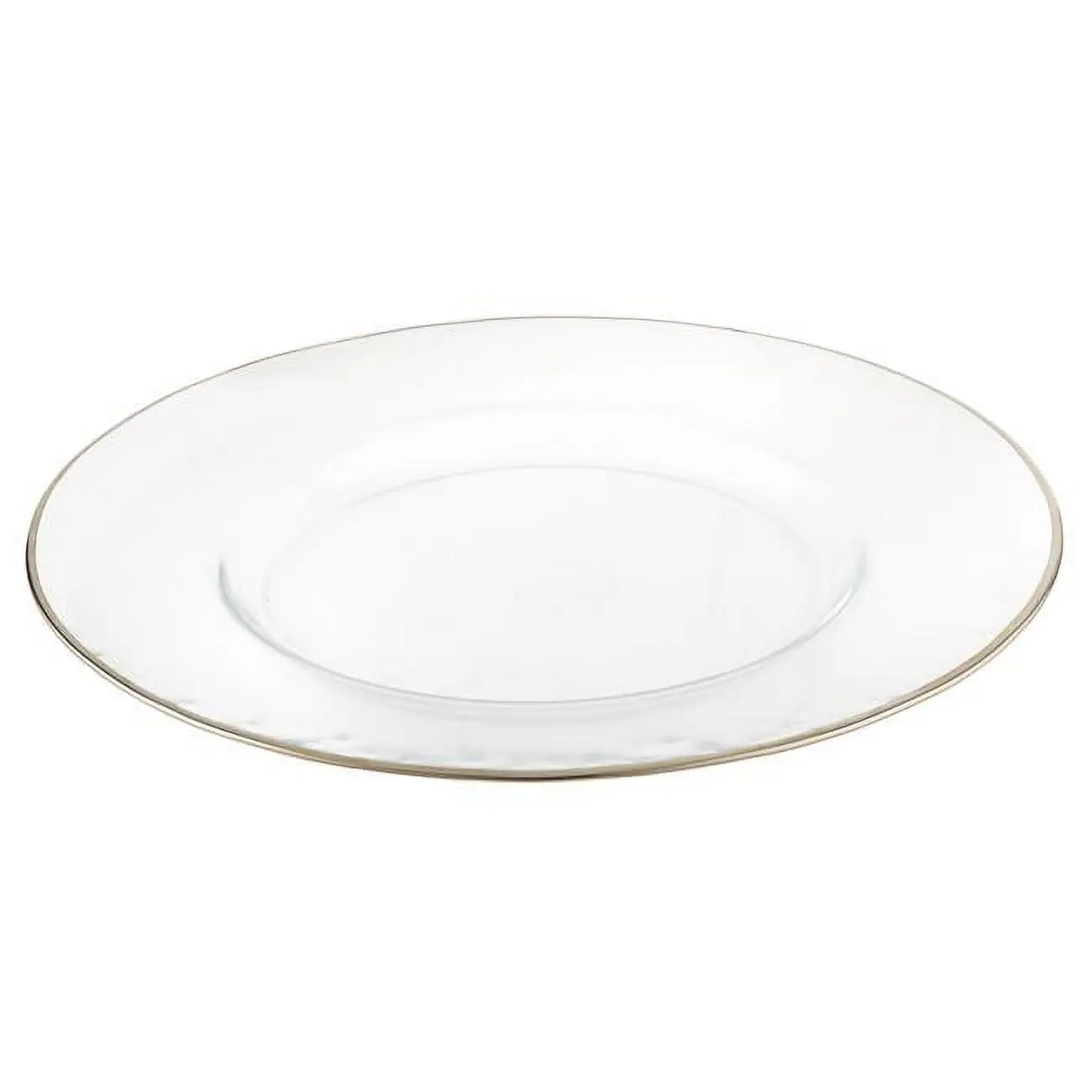 Jiallo 31122 13 in. Silver Rim Charger Plates - Set of 4