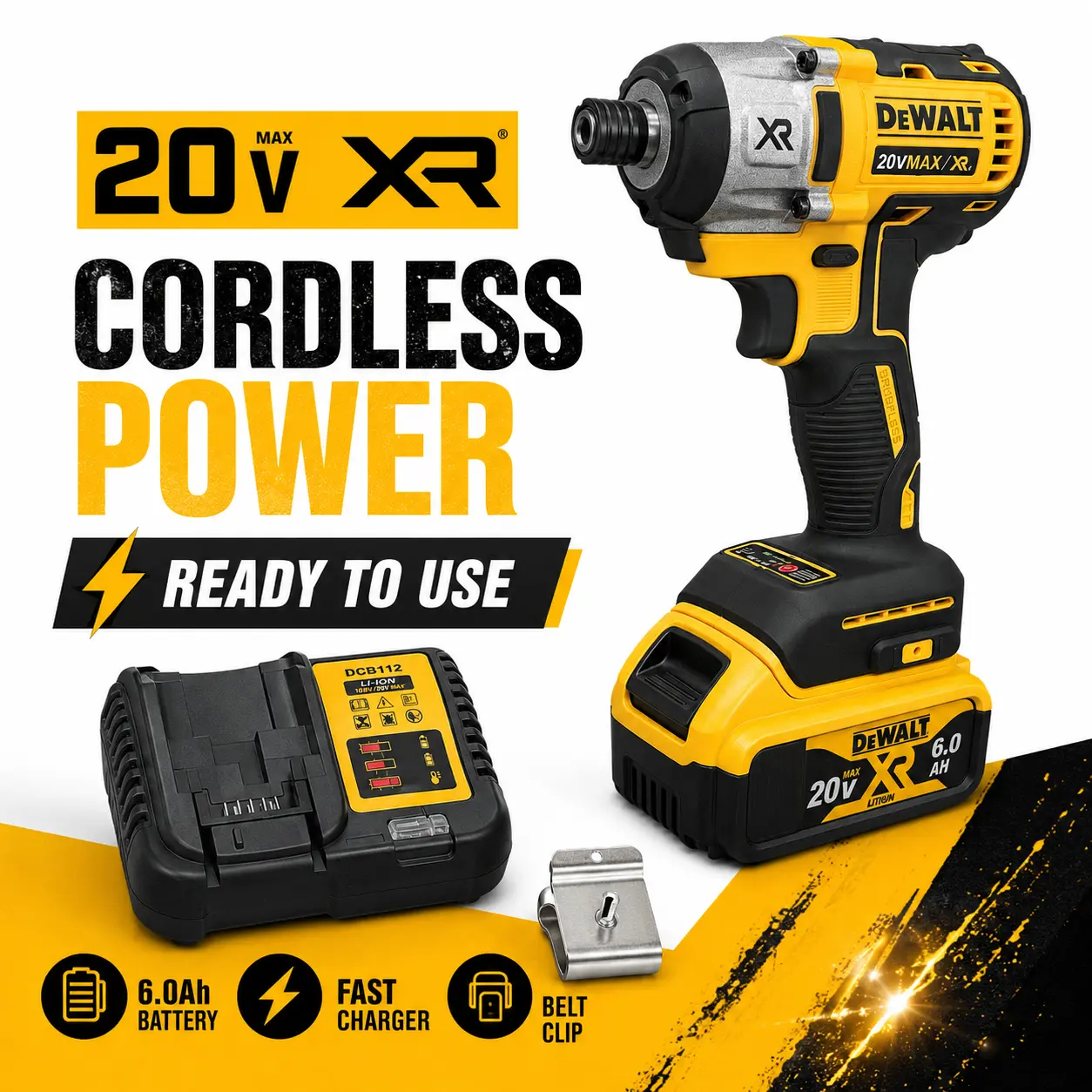 Dewalt DCD887 Brushless Impact Driver, 205N-m High-Torque Hand Tool for Multitools Accessories