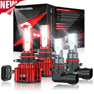 Combo 6000K LED 9012 H11 Bulb Headlight + Fog Light For Dodge Durango 2014 2015 Aluminum Heat Sink High Beam Led Chip