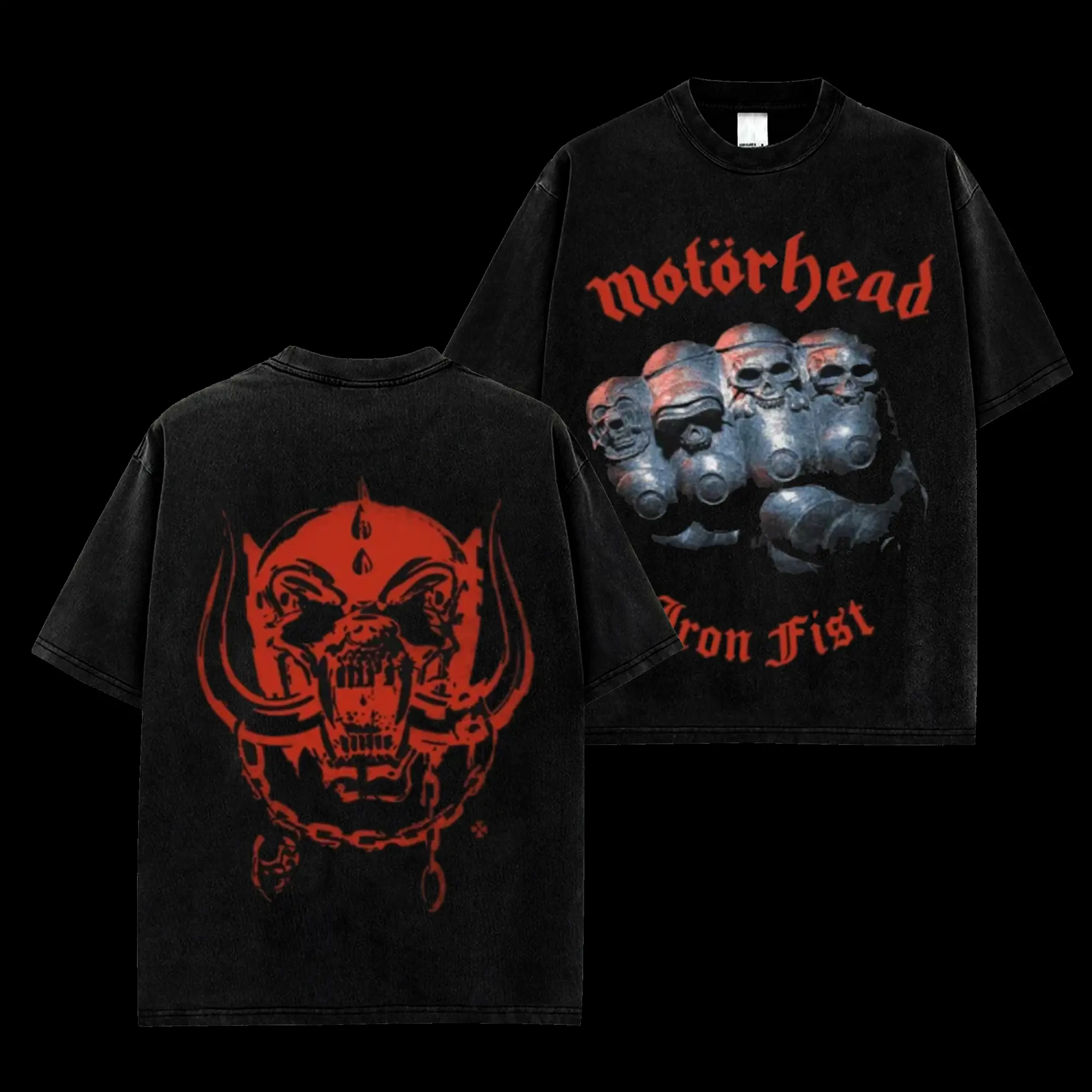 [MetalStyle] Motorhead Iron First Unisex 100% Heavyweight Cotton T-Shirt, Retro Y2K Heavy Metal rock Streetwear Top Classic Hoodie Tshirt, Rock Music Shirt, Alternative Streetwear Essential for Rock Lovers