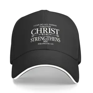 1pc I Can Do All Things Through Christ, Christian God Baseball Cap For Gift