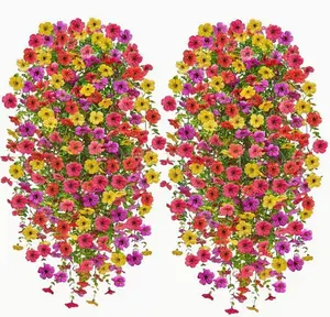 Affordable Luxury: 8 Pieces of Faux Hanging Flowers for Any Event, Including Eucalyptus Leaves, Jasmine & Ivy Vinesy Vines for Outdoor Decor