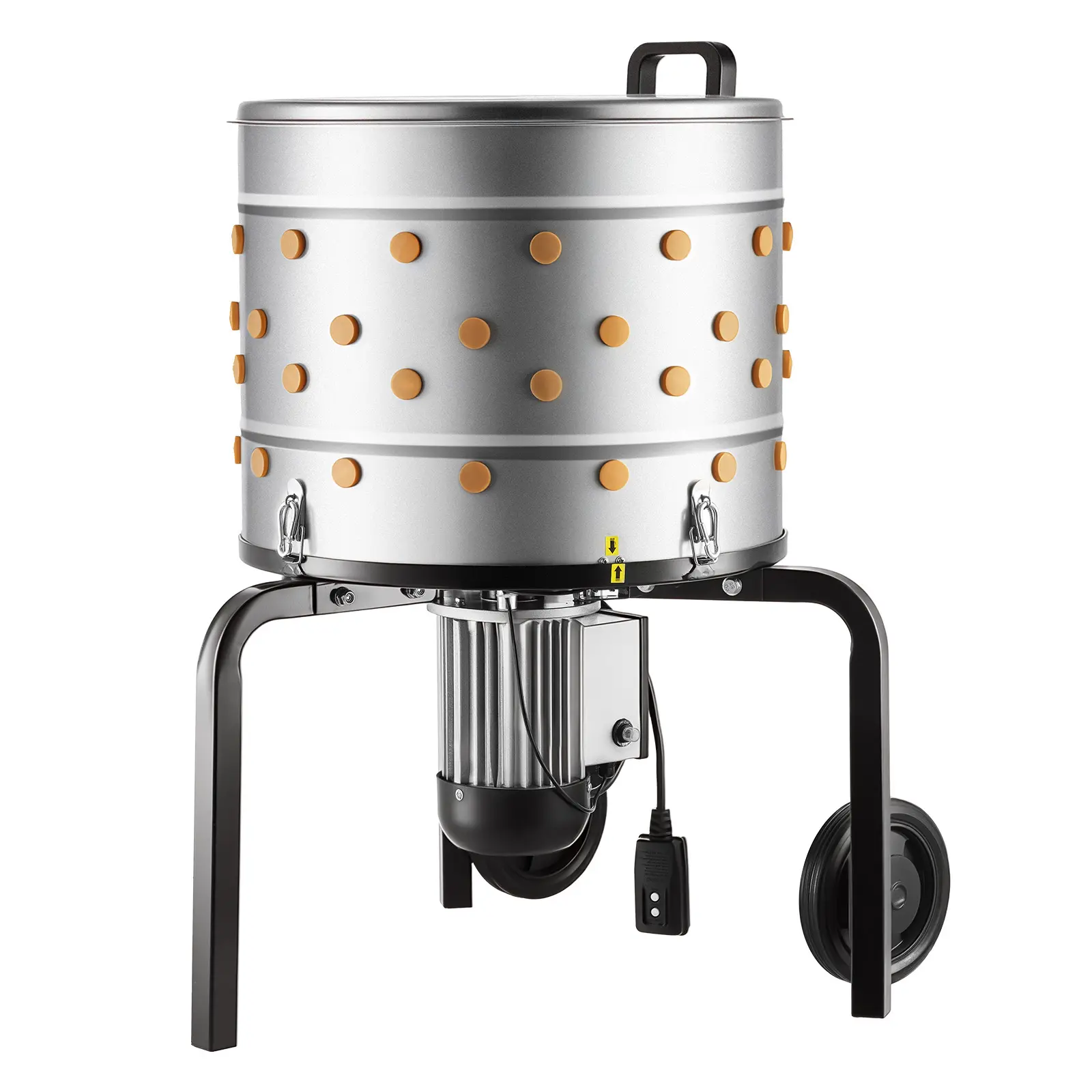 【SummerFinds】VEVOR Chicken Plucker Machine, 19.7 in Drum, 750W & 275RPM Electric Chicken Plucking Machine with 98 Soft Fingers & Transport Wheels, Stainless Steel Feather Remover for Processing 2 Chicks Once, Fathers Day, Backyard, 275 Rpm