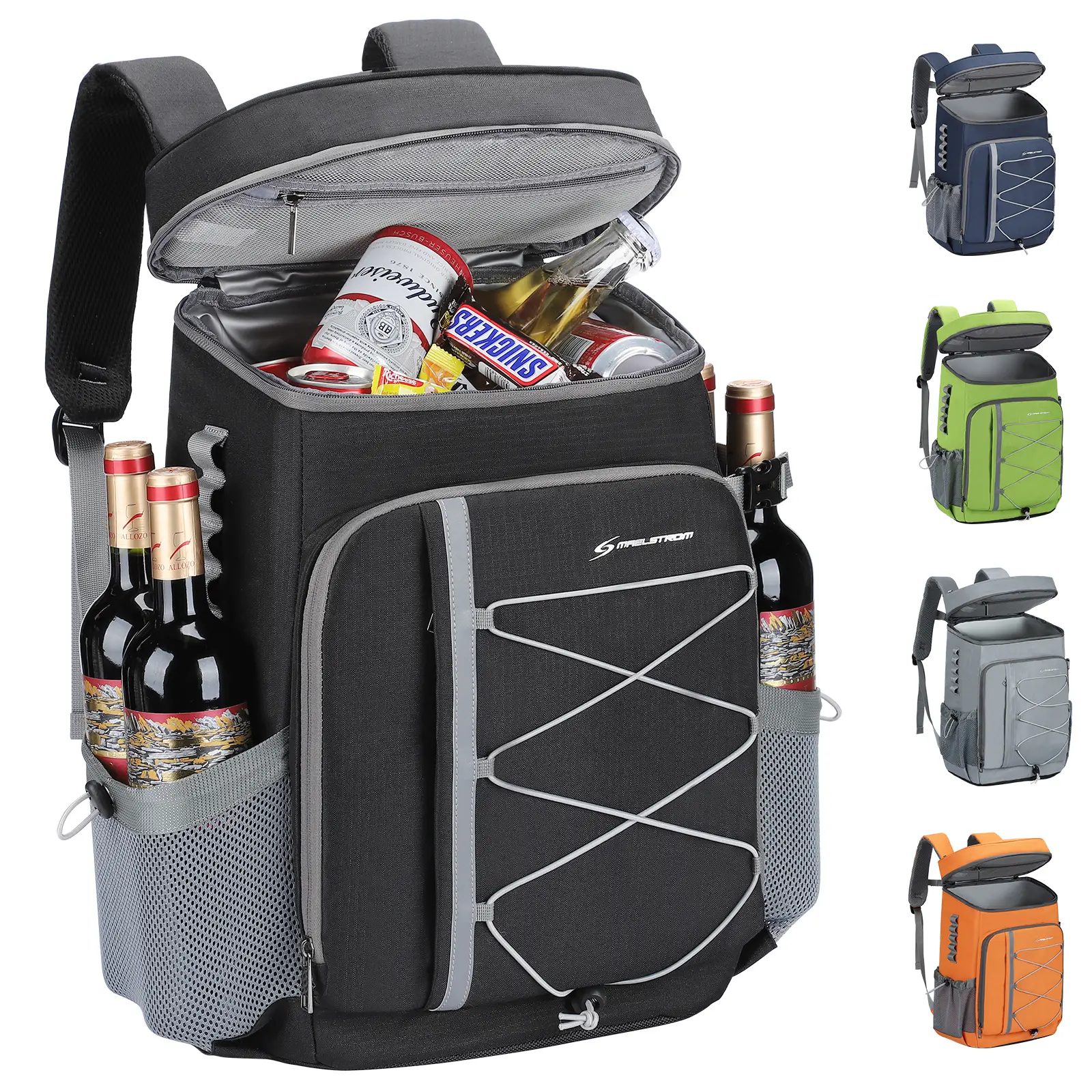 Maelstrom Cooler Backpack,35 Can Backpack Cooler Leakproof,Insulated Soft Cooler Bag,Camping Cooler,Beach Cooler,Ice Chest Backpack,Lightweight Travel