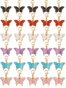 30 Pcs Butterfly Set, Daily Backpack Charm, Women's Accessories, Shoe Decor, Memorial Keychain, Creative Key Ring