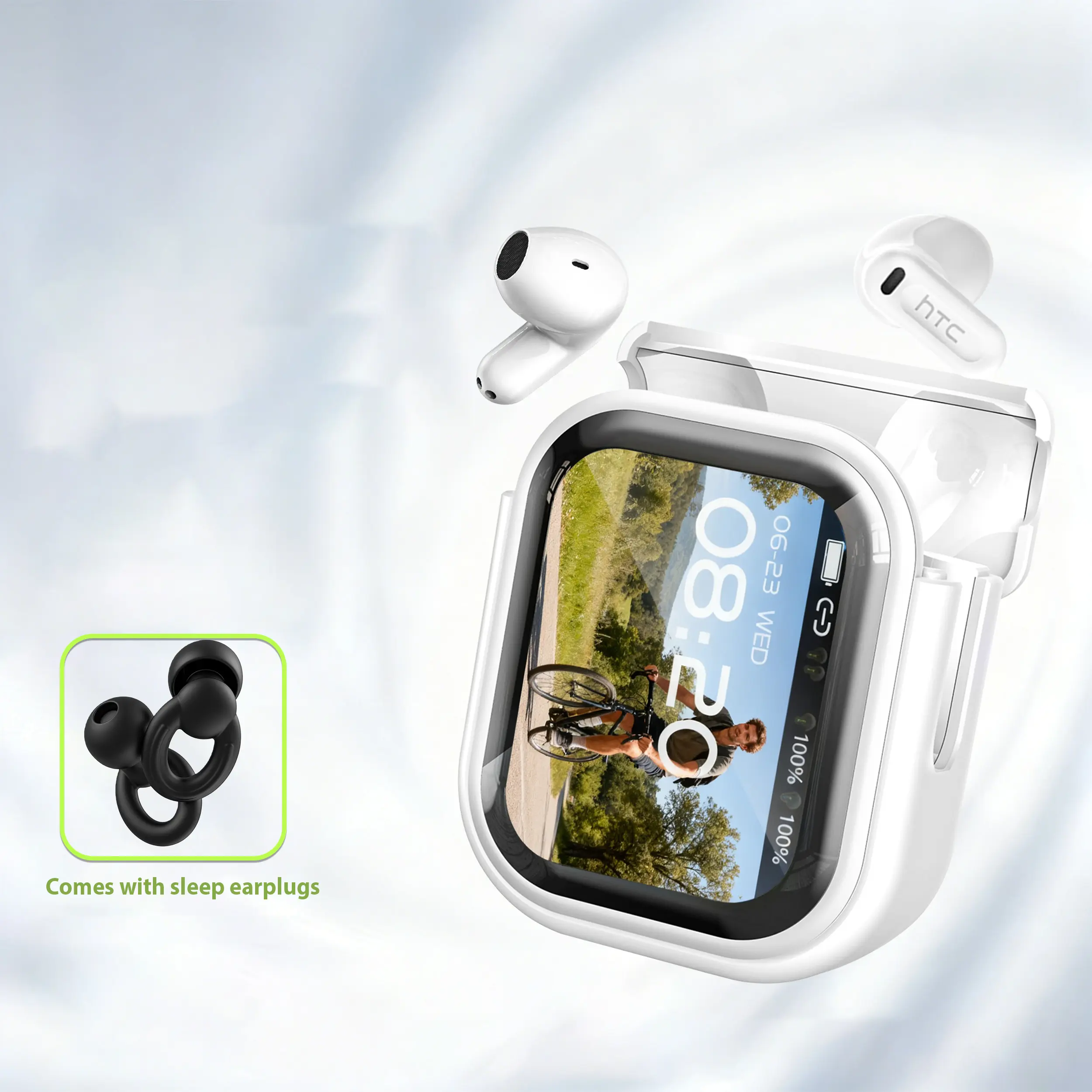 White + sleep earplugs