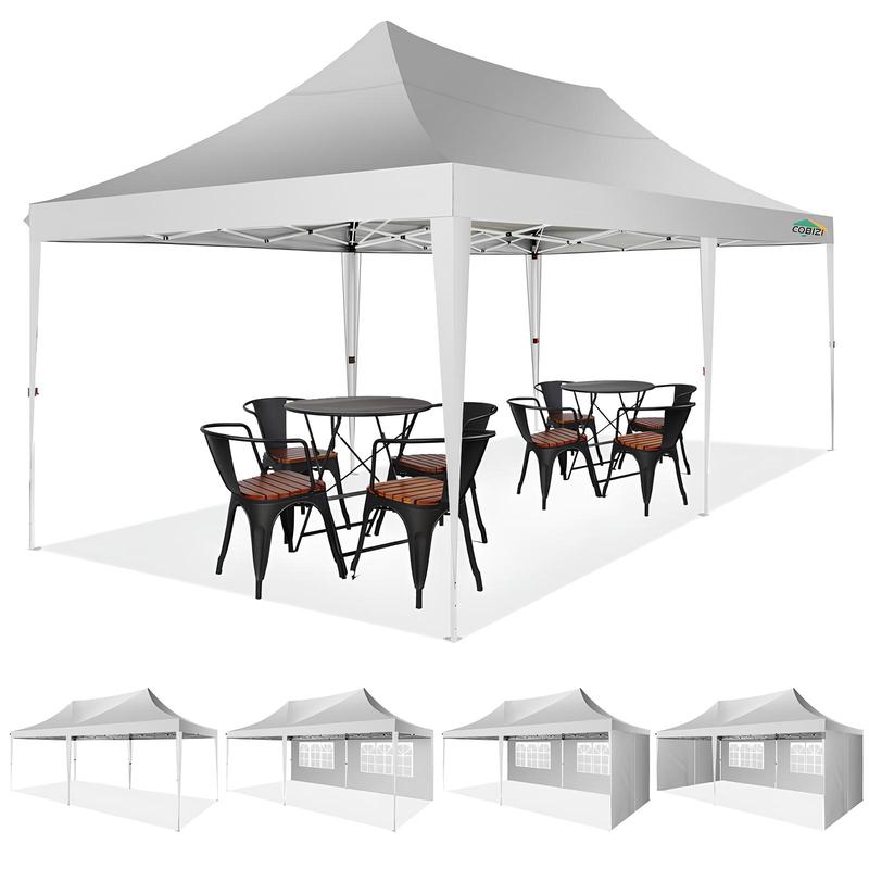 10'x20'FT Outdoor Canopy Tent with 6 Removable Sidewalls – Waterproof Wedding & Party Gazebo, UPF 50+ Patio Event Marquee, Instant Setup Portable Outdoor Tent with Carry Bag for Beach, Camping & Backyard Events