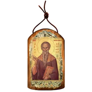 GDeBrekht  Inspirational Icon Saint Haralambos Wooden Ornament
