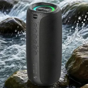 Zealot Portable Bluetooth-compatible Speaker, Bass Sound, 20w Power, Long-Lasting Battery, RGB Lights, Ipx5 Waterproof, Bluetooth-compatible 5.4, TF/u Disk/aux Modes, Waterproof Wireless Speaker