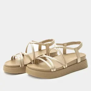 Alegria Audie Champagne Leather Strappy Sandal Women sizes EU 35-42 NEW