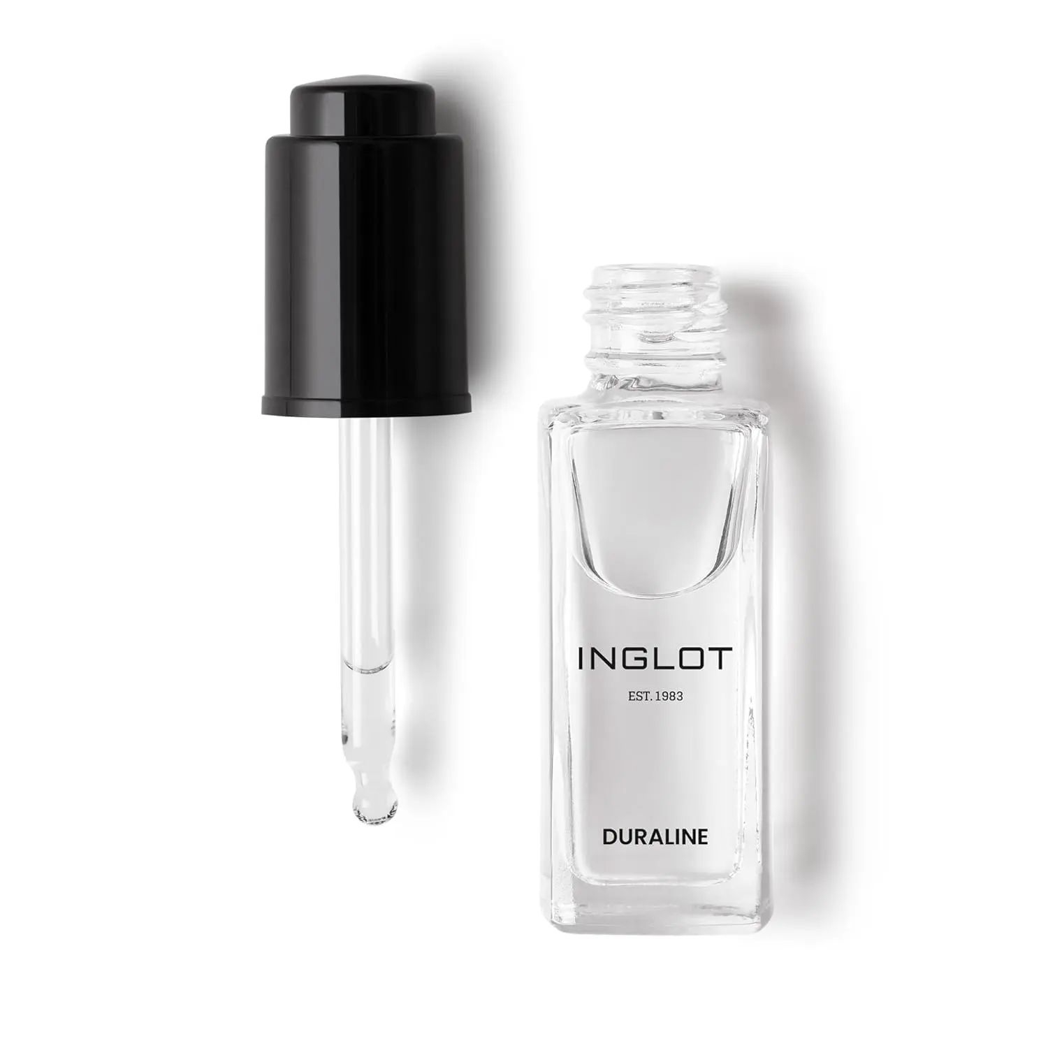 INGLOT Duraline Eyeliner Sealant & Makeup Mixing Liquid Clear 9 ml | Turns any eyeshadow into water-resistant liquid eyeliner; prolongs makeup durability; fragrance- and alcohol-free