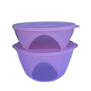 Translucent Pink Tazones de 4.3 y 2.5 Litros para Preparación y Servicio Versátiles con Ventanas Transparentes Ideal para Diversos Platos