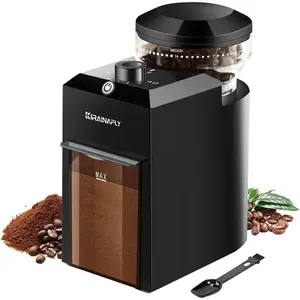 Electric Burr Coffee Grinder with Adjustable 28 Precise Grind Setting for French Press Drip Coffee Espresso 12 Cups Black