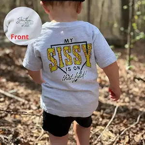 Softball My Sissy on the Field Boy's Youth and Adult T-Shirt or Sweatshirt, baseball shirt, game day outfit, toddler clothes, Trending tee, Youth Clothing, family shirt, birthday gift, summer outfit...