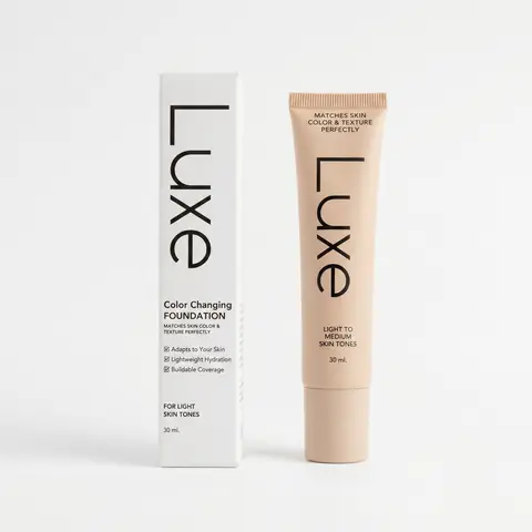 Luxe Color Changing Foundation for Light Skin Tones - 30ml - Adapts to Your Skin, Lightweight Hydration, Buildable Coverage