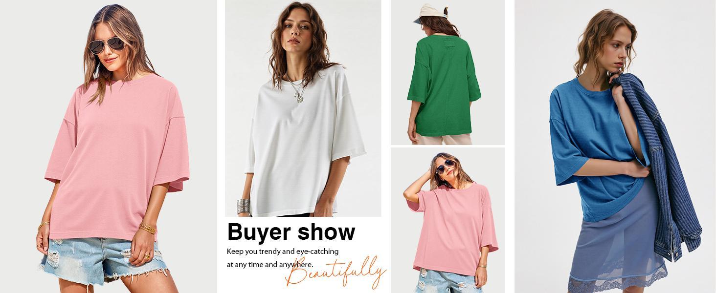 Imily Bela Womens 2026 New Summer Style Oversized Half Sleeve T-Shirts Casual Crew Neck Tunic Tops Loose Fit Boxy Basic Tees Imily Bela Womens 2026 New Summer Style Oversized Half Sleeve T-Shirts Casual Crew Neck Tunic Tops Loose Fit Boxy Basic Tees