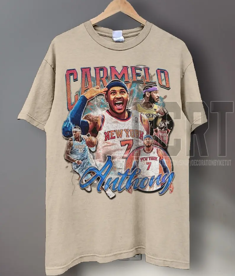 Carmelo Anthony Shirt Unisex, Basketball shirt Kids, Classic 90s Graphic Tee, Unisex, Vintage Bootleg, Gift, Retro Shirt