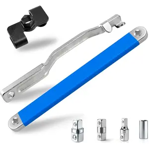 Offset Extension Wrench, Chain Drive Wrench Set with High Hardness and Compatibility, Includes 3 Colors Wrench Extender and 4 Sizes, 53 ft, 0° Swing Arg