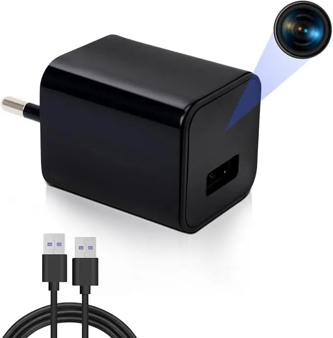 1080P Portable Charger Camera - Compact Digital Nanny Cam Video Recorder with Motion Detection, Home & Office Security Cameras & Systems, 1080P Mini Body Camera Security Cameras & Systems