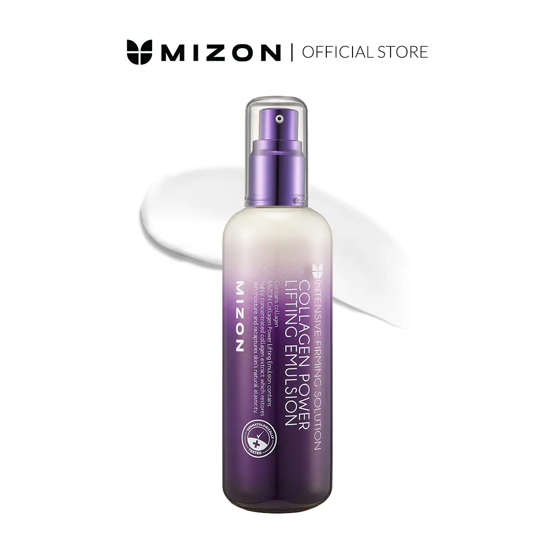 MIZON Collagen Power Lifting Emulsion – Marine Collagen & Peptide Moisturizer for Elasticity, Fine Lines & Deep Hydration (120 ml / 4.06 fl oz)