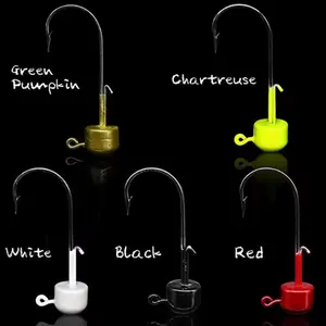 Mushroom Finesse Jig Head Series 6PK - GreenPumpkin ,Chartreuse , White ,Black ,Red ,Gold