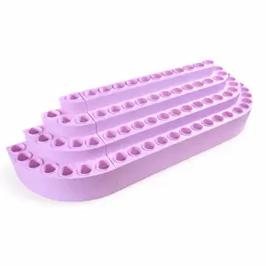 Beadable Pen Display Stand, 72 holes, 18mm openings, 3-Pieces, No wobble, Matte