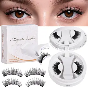SilkBloom Magnetic Eyelash Applicator Natural-Look Magnetic Eyelashes No Glue Required Reusable Lashes Soft with Applicator Easy to Put on and Take Off Soft Magnet Eyelashes Set Easy to Put on 1 Pair Makeup Cosmetic
