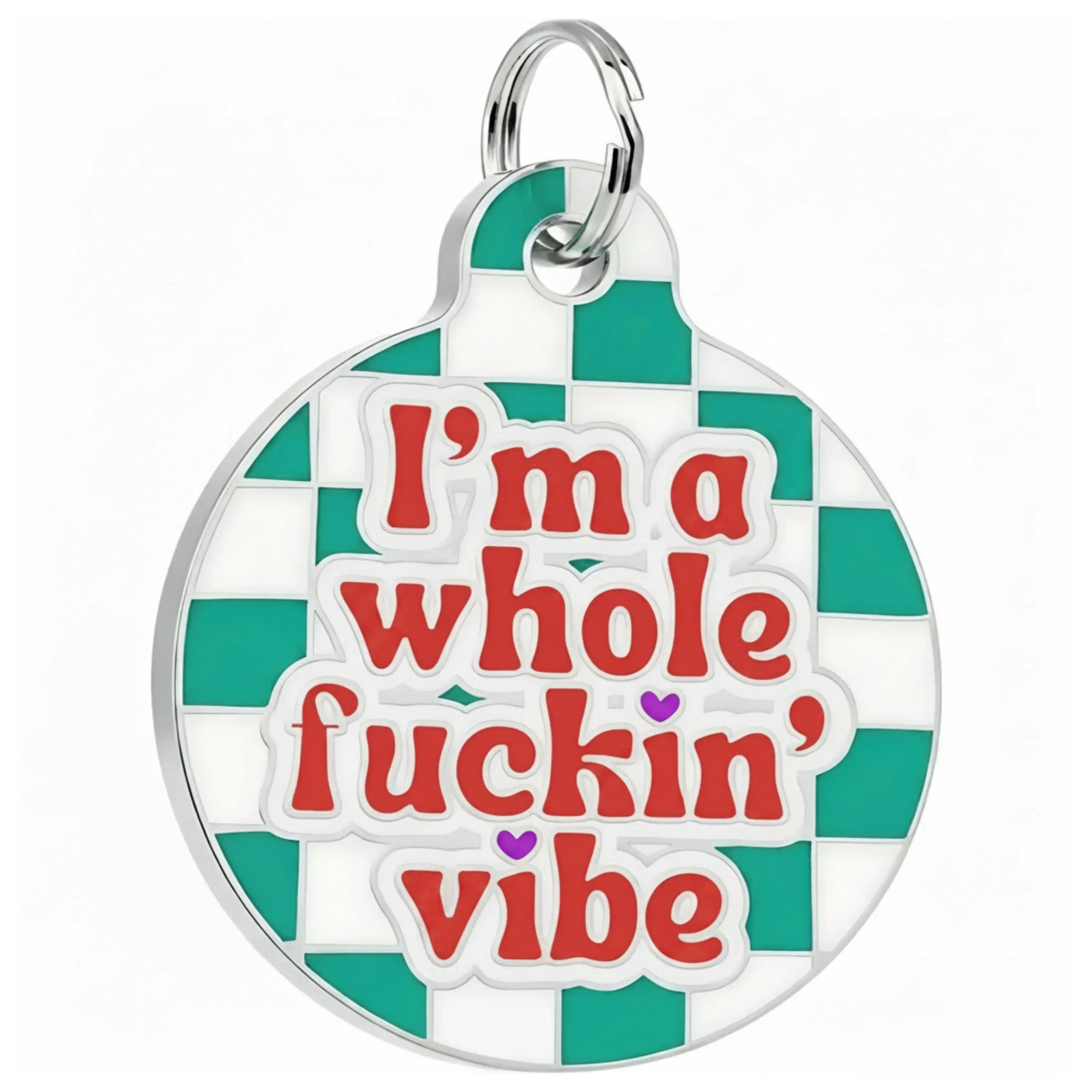 I'm A Whole F*ckin' Vibe - Pet ID Tag - Personalized Engraved Dog Tag