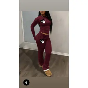 comfy long sleeve/legging set plus size women's clothing