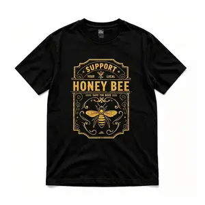 Bee T-Shirt Women Support Your Local Honey Bee Shirt, Save Bees Shirt Nature Lover Farmer Market Outfit,Vintage Beekeeper Nature Lover Short Sleeve Shirt