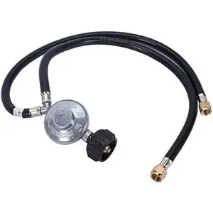 2  Y-Splitter Low   Regulator Double Hose Outlet Kit with Two Hose for Type1 QCC1  Tank,  LP/LPG Gas Grill and  Appliance