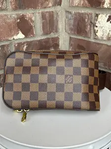 Pre-owned Canvas Crossbody Bags Louis Vuitton Geronimos Damier Ebene