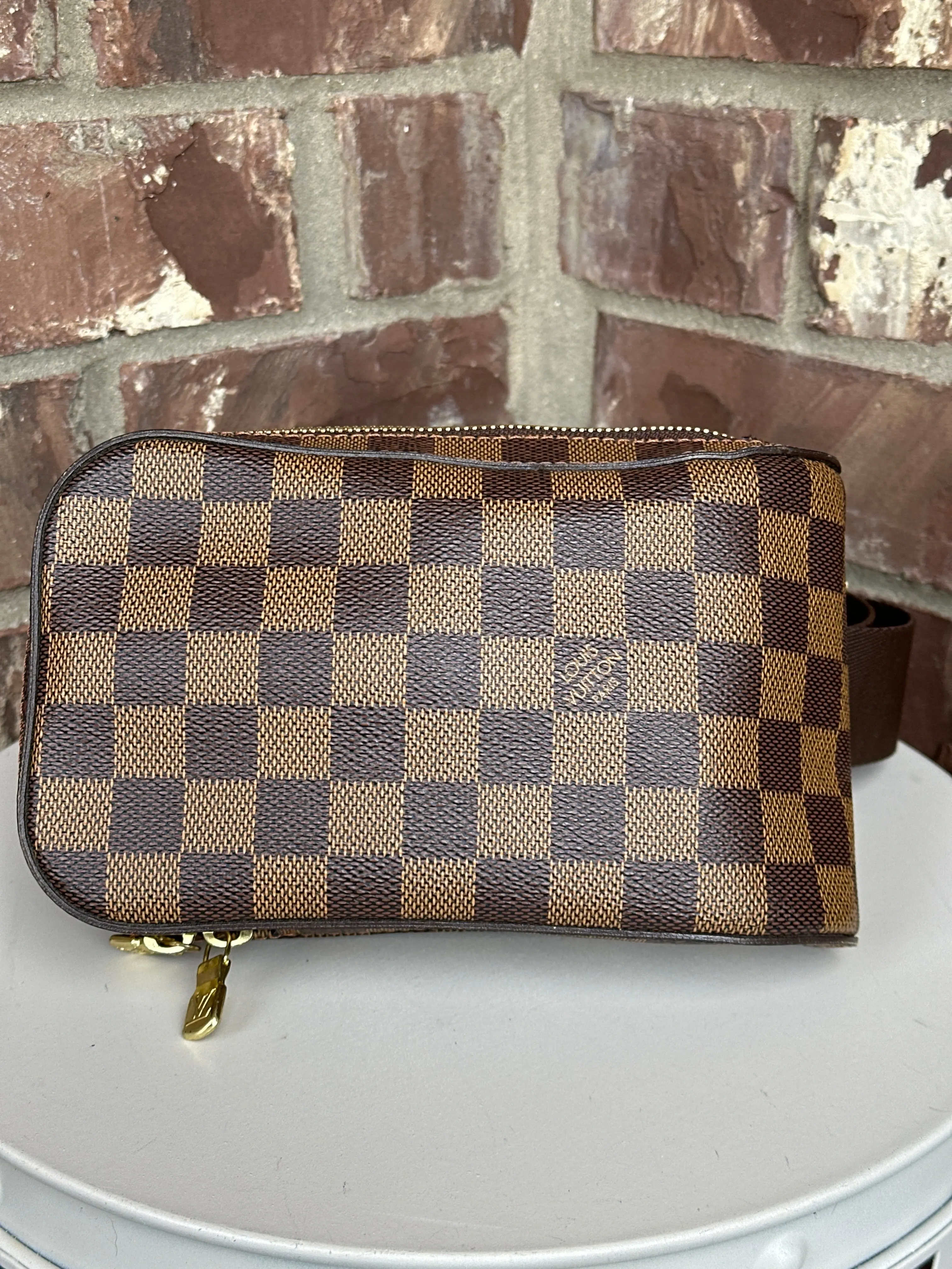 Pre-owned Canvas Crossbody Bags Louis Vuitton Geronimos Damier Ebene
